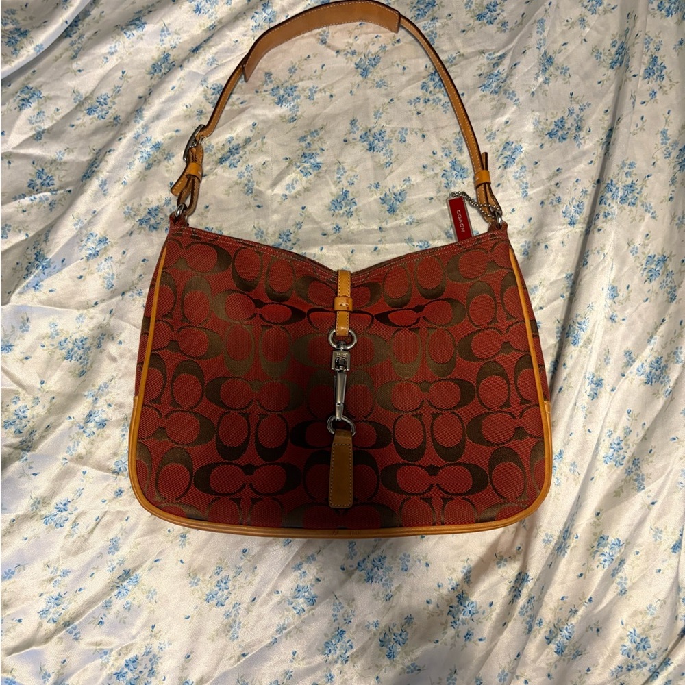 Coach Red and Brown Hampton Soho bag